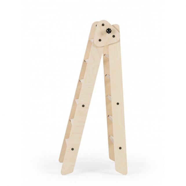 Pikko set triangle pliable pikler + toboggan/escalade - Naturel