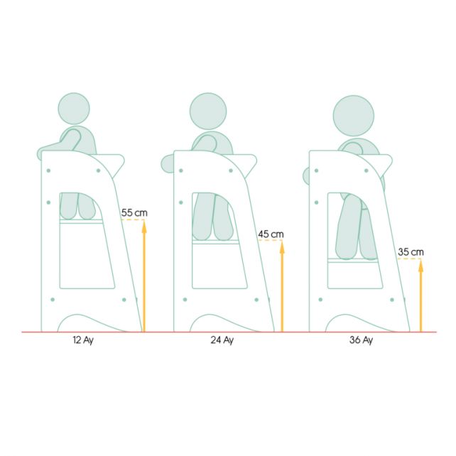 Tour d'apprentissage pliable Mamatoys - Naturel